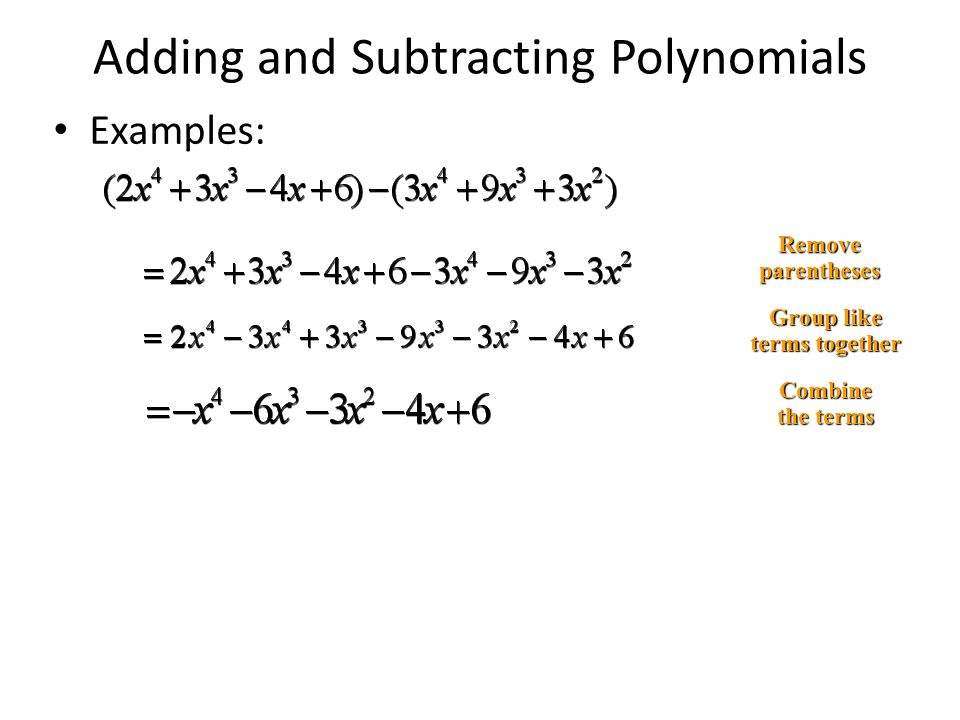 GREWҪcSubtracting Polynomi